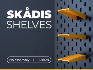 IKEA Skadis Simple Ribbed Shelve system