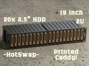 19" Rack 2U 20x 2,5" caddy HDD hotswap Module