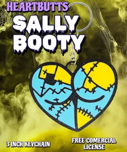 Heart Butt Sally Booty Halloween Keychain