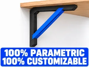 Heavy-Duty Shelf Bracket | 100% Parametric