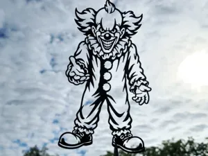 Scary Clown 2D Wall Art