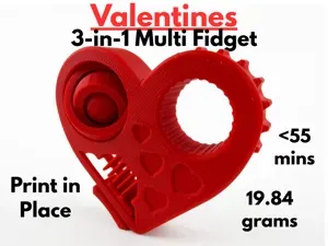 Valentines 3-in-1 Multi Fidget (Print in Place)