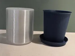 60 mm seedling pot with drip tray & cover glass