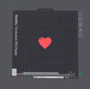 Blank Heart Keychain