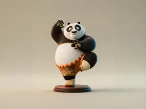 阿宝-功夫熊猫迪士尼电影周边手办-儿童涂色玩具