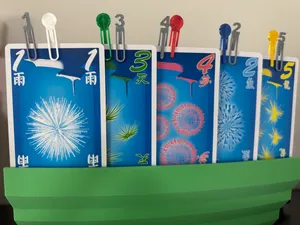 Hanabi Game Hint Tokens and Cover Art