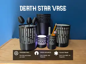 Parametric Death Star Inspired Vase / Pencil Cup