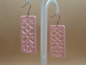 Pink Floral Earrings