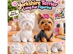 Yorkshire Terrier Long Fur Figurine – Yorkie