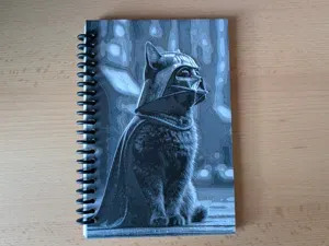 Funny Darth Vader Cat Notebook Cover