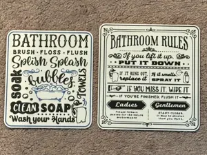 BATHROOM HUMOR SIGNS