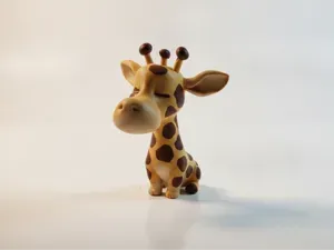 Cute Baby Giraffe Chibi Figurine