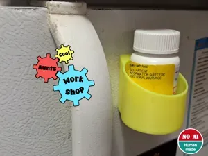 Magnetic Refrigerator Pill Bottle Holder