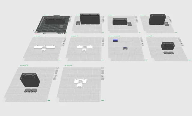 Gridfinity 1x (6U,9U &12U) Lidded Bins version 2.0 — Image 5 of 11