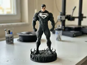 Black Symbiote Superman – Dark Hero Figure