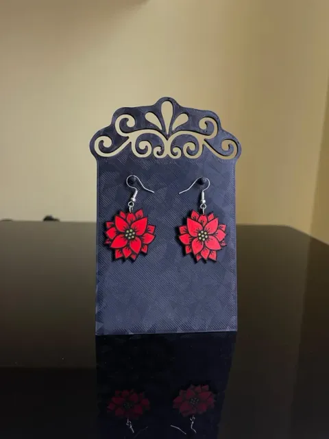 Pendientes Flor de Pascua — Фото 2 из 3