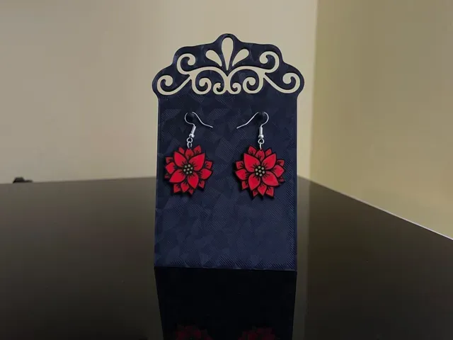 Pendientes Flor de Pascua — Фото 3 из 3