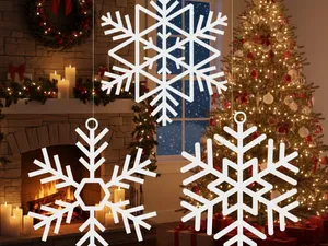 Snowflake Ornaments Christmas Decoration Set 1