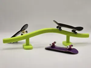 Skate Fingerboard Crooky Grind Rail Trick Obstacle