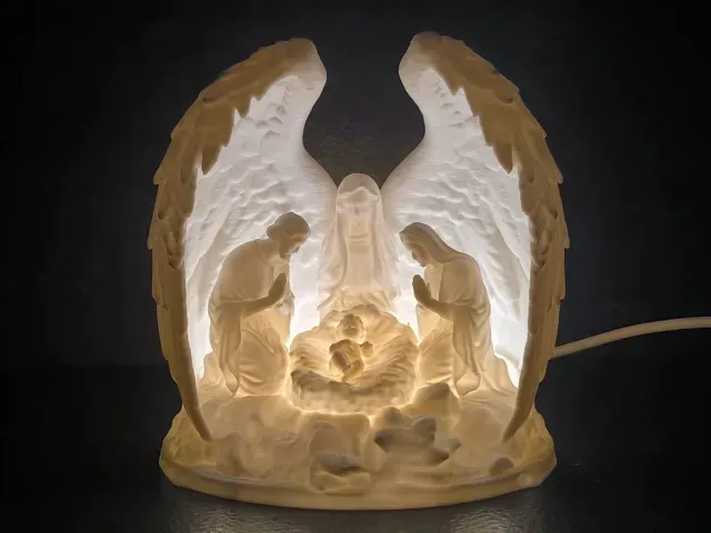 Illuminated Nativity Scene