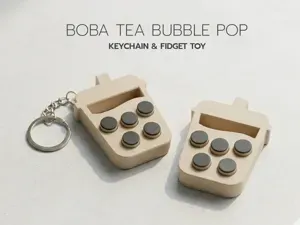 Bubble Pop Boba Tea (Keychain & Fidget Toy)