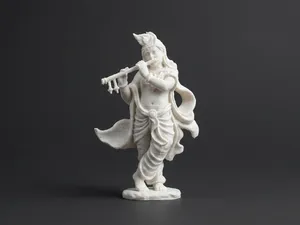 Krishna Playing Flute – Hindu Deity Figurine