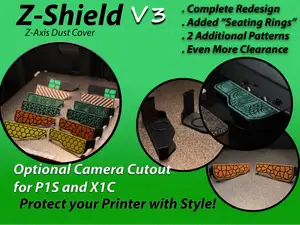 Z-Shield V3 - Z-Axis Cover for P1P, P1S, and X1C