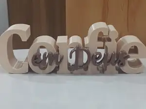 Letreiro decorativo Confie Em Deus