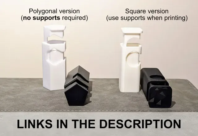 Bag clip - No supports needed "Polygonal" version — Фото 3 из 7