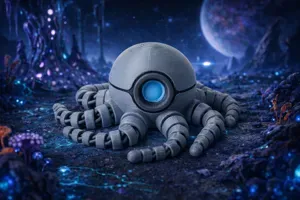 Flexi UFO Probe Figurine - Articulated Sci-Fi Toy