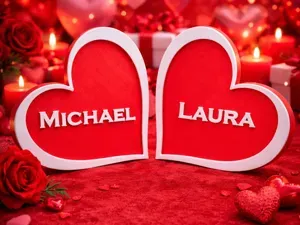 Personalized Love Hearts – Valentine’s Day Gift