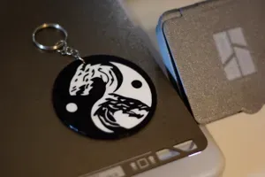 Dragon Yin Yang Keychain