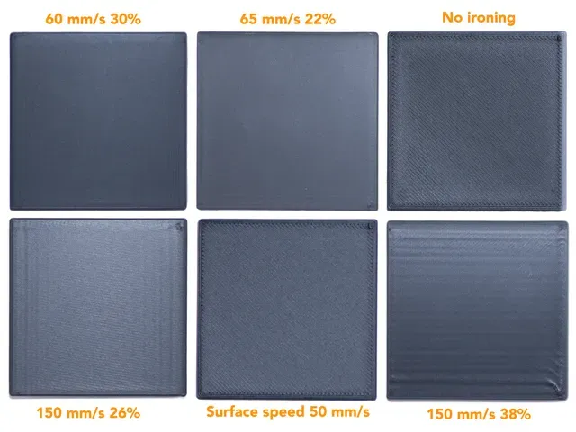 Ironing Recommended Settings Calibration Test