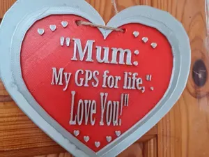 Mother’s Day Heart Plaque - Mum: My GPS for Life