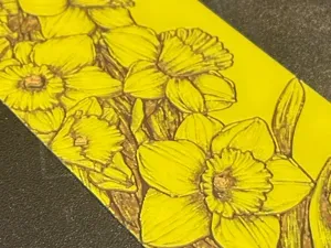 Yellow daffodils & narcissus flower bookmark