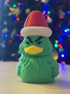 The Grinch Duck (with optional Santa hat!)