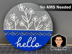 Just a fun "Hello" Wall Art Sign :) No AMS