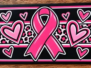 pink ribbon card sleeve