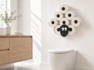 Cute Sheep Cloud Toilet Paper Holder - Wall Mount