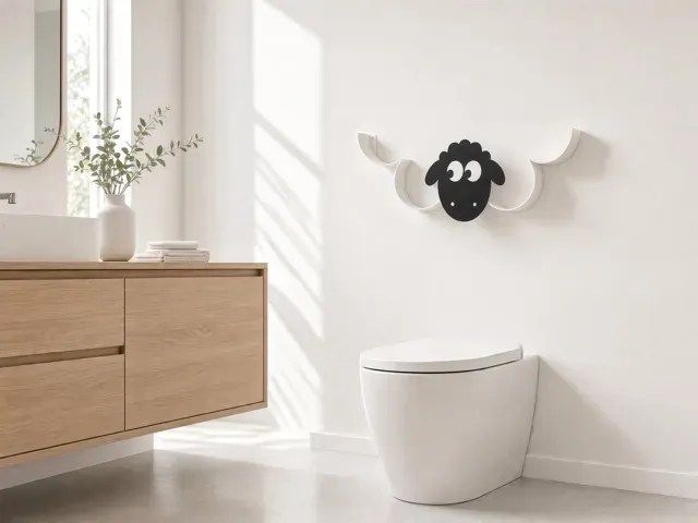 Cute Sheep Cloud Toilet Paper Holder - Wall Mount — Фото 2 из 3