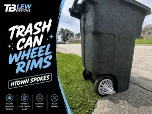 Houston Style Wheel Spokes Trash Can Rims Novelty