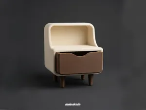 1:12 Doll House Miniature Retro Bedside Table