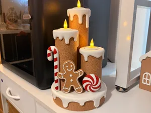Gingerbread Christmas Candle | LED Tealight Holder
