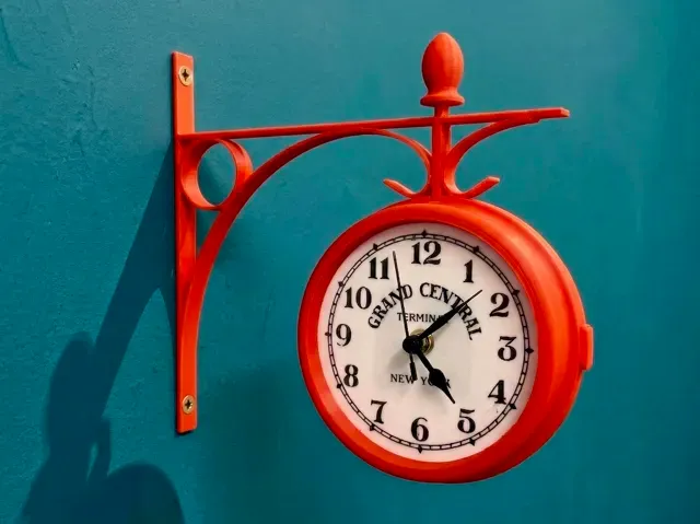 NYC Vintage Railway Station Dual-Face Wall Clock — Image 2 of 8