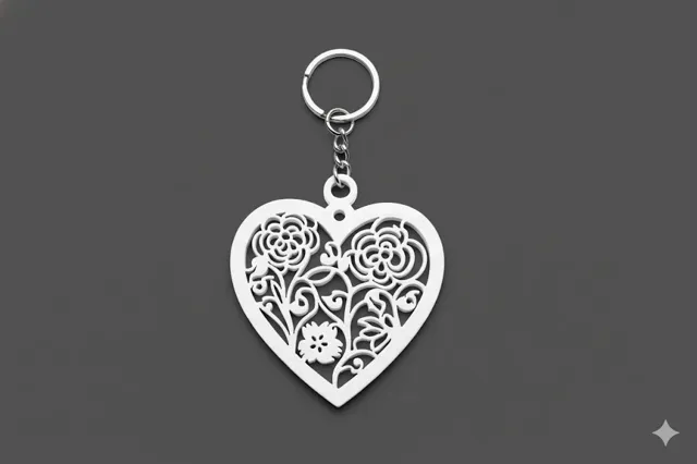Valentine Heart Keychain - Valentines Day Keychain — Фото 4 из 4