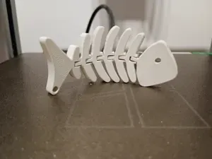 Flexi Skeleton Fish keychain