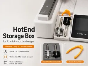 HotEnd Storage Box for A1 mini and nozzle changer