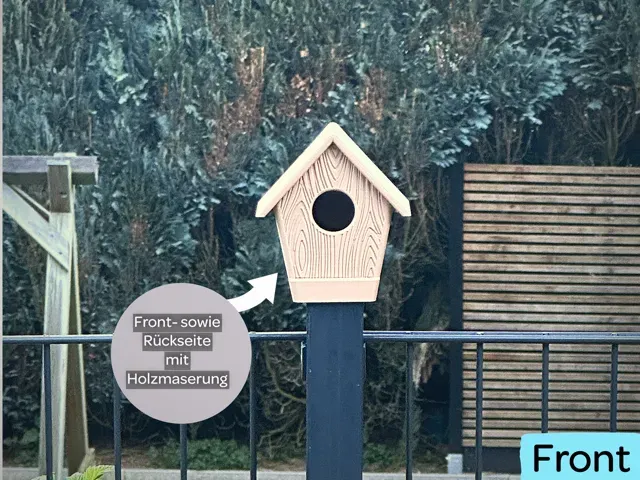 Vogelhaus für Doppelstabmatten Pfosten | Steckbar — Фото 3 из 4