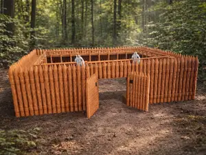 Modular Wooden Fort 1:64