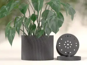 Modern Plant Pot with Hidden Drip tray